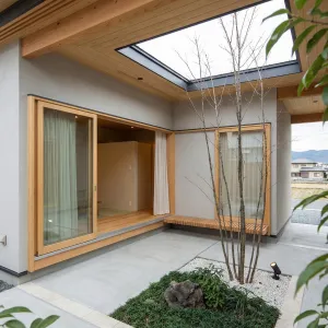 Minimalist Skylit Courtyard Garden Haven