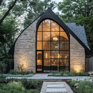 Rustic Haven with a Glass-Filled Gable