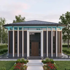 Circular Lantern Pavilion Retreat