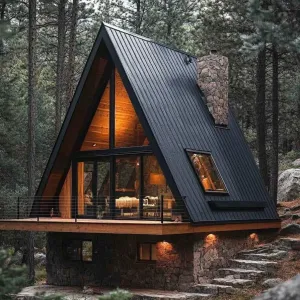 Cozy A-Frame Cabin in the Woods