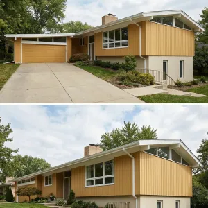 Golden Split-Level Midcentury Comeback