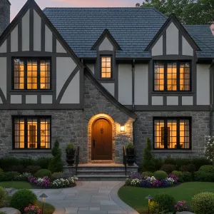 Tudor Dreamscape on a Twilight Stroll