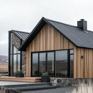 A Cedar Sanctuary with Stone Serenity