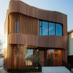 Curvy Wooden Elegance: A Timber Ballet
