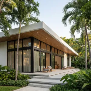 Tropical Canopy Linear Lounge Home