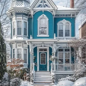 Winter Wonderland Victorian Home