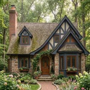 Storybook Stonepath Woodland Cottage