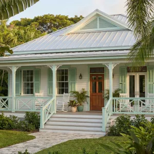 Mint Shutter Porchside Island Cottage
