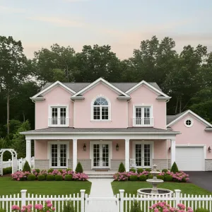 Blush Colonial With Garden Parterre