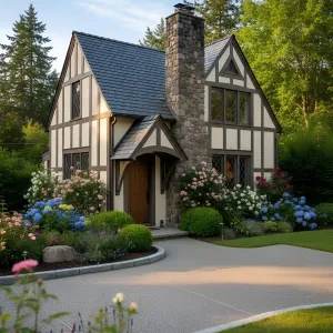 Garden-Girt Gables Tudor Cottage