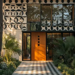 Bold Geometric Patterns On Facade