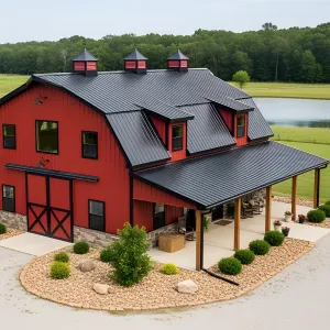Barn of Scarlet Splendor: A Rustic Retreat