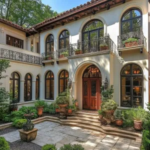 Preview of Architectural Charm in a Mediterranean Courtyard