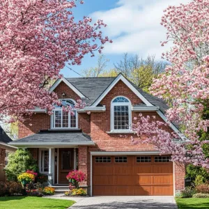 Blossoms and Bricks: A Suburban Delight