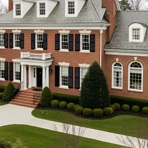 Majestic Brick Grandeur with Ebony Touches