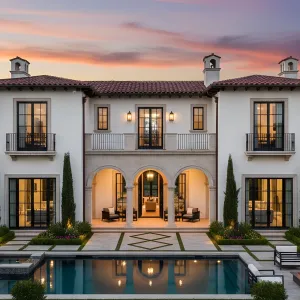 Mediterranean Mansion: A Sunset Oasis