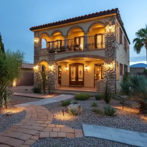 Preview of Lit-Up Tuscan Elegance in the Desert Oasis