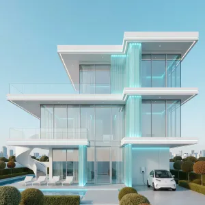 Mint Horizon Layered Glass Villa