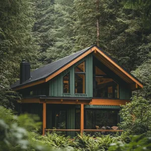 Rustic Chalet With Natural Wood Beams