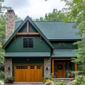 Preview of Forest Green Dream House with a Wooden Flourish