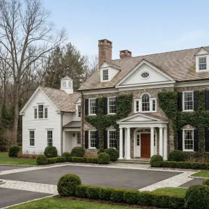 Ivy Draped Colonial Country Residence