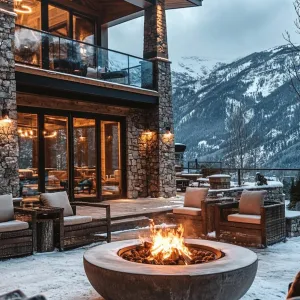 Cozy Mountain Retreat with a Fiery Twist