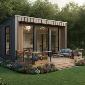 Cozy Cube with a Garden View