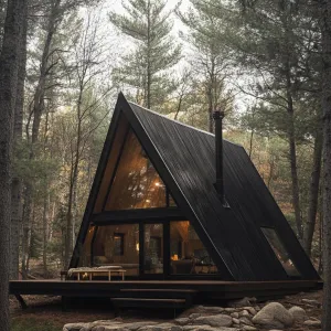 Charming A-Frame Retreat Nestled in the Woods