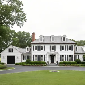 Gable-Crowned White Colonial Harmony