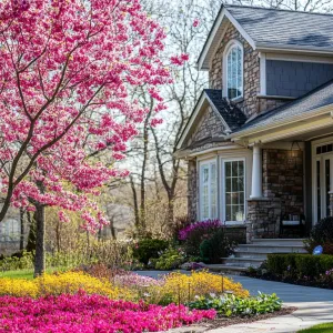Blossoms and Bricks: Suburban Charm