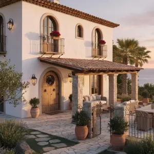 Sunset Delight in Mediterranean Whites
