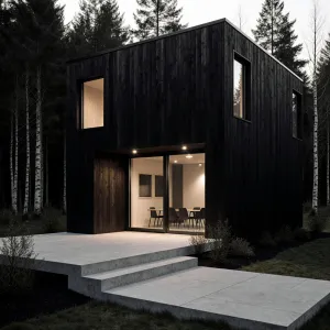 Scandi Sleek Retreat Amidst the Trees