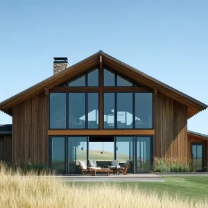 A Glassy Gable Gazing at the Grasses