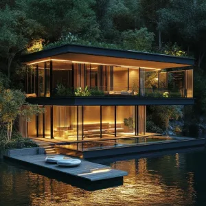 Floating House On a Private Lake