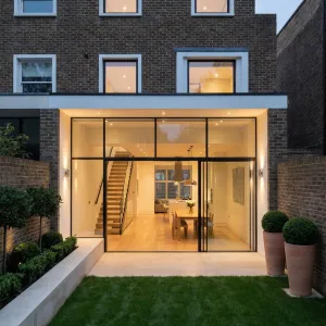 Glass Garden-Facing Townhouse Extension