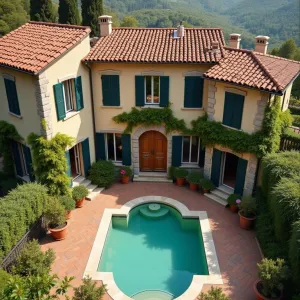 Tuscan Gem With a Courtyard Splash