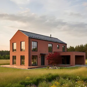 A Red Retreat in Modern Splendor