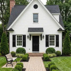 Charming Cottage With Bold Black Accents