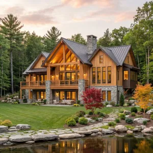 Woodland Gables Over Mirrorwater