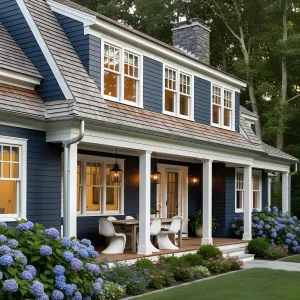 Midnight-Gambrel With Porch Glow