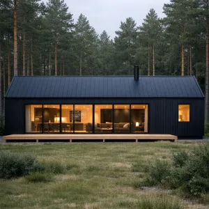 Pine-Edge Ink Cabin With Panorama