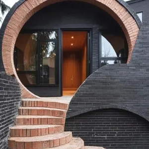 Roundabout Entryway of Architectural Wonder