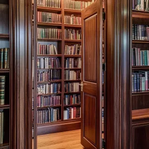 Hidden Bookcase Door to a Library