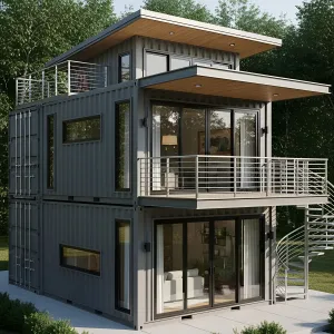Stacked Serenity: A Trendy Boxy Retreat