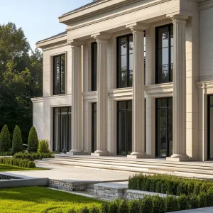 A Grand Frontage of Pillars and Precision