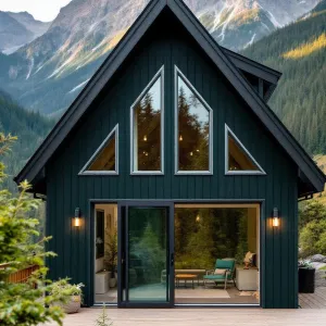 Pointy Perfection: Chalet with a Mountainous Backdrop
