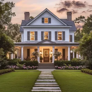 Southern Sunset Symphony: Porch and Pathway