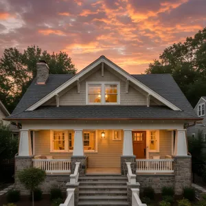 Sunset Stone Porch Bungalow