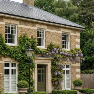 Wisteria Draped Edwardian Gardenfront Retreat