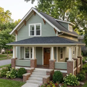 Sage Gable Craftsman Bungalow